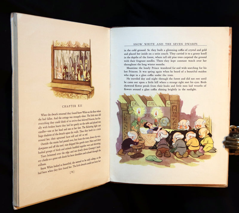 1938 Rare First UK Edition - Walt Disney SNOW WHITE and the Seven Dwarfs. Adapted from Grimm's Fairy Tales.