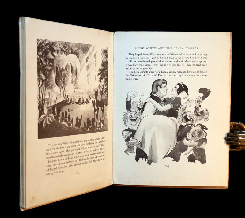 1938 Rare First UK Edition - Walt Disney SNOW WHITE and the Seven Dwarfs. Adapted from Grimm's Fairy Tales.