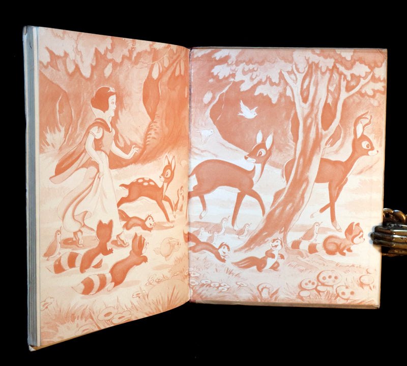 1938 Rare First UK Edition - Walt Disney SNOW WHITE and the Seven Dwarfs. Adapted from Grimm's Fairy Tales.