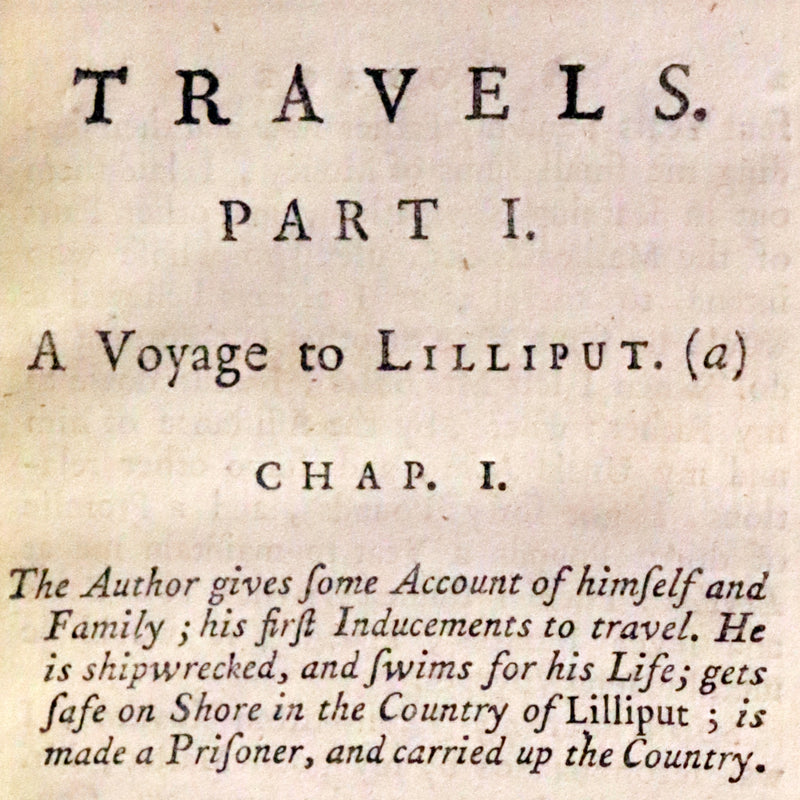 1779 Rare Book set - Gulliver's Travels Into Several Remote Nations of the World by Jonathan Swift.