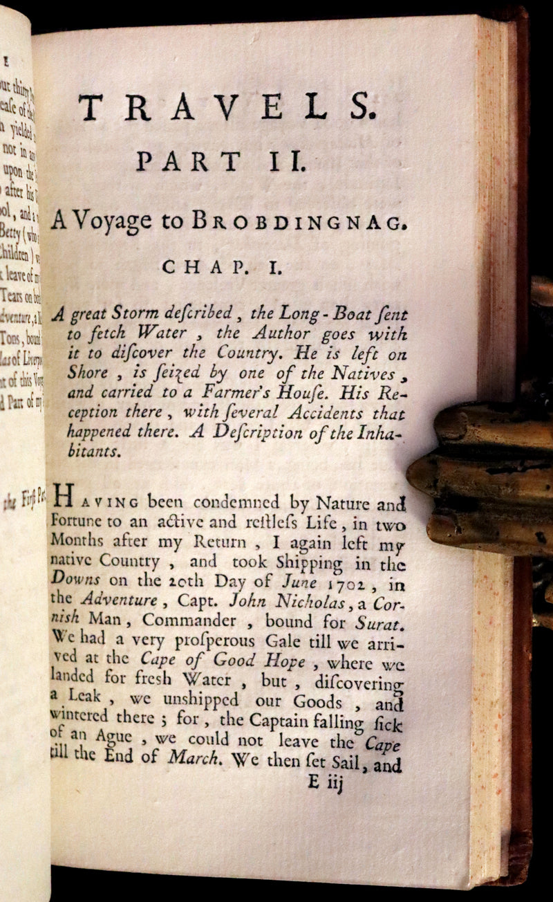 1779 Rare Book set - Gulliver's Travels Into Several Remote Nations of the World by Jonathan Swift.