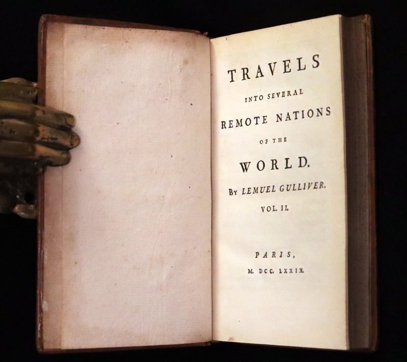 1779 Rare Book set - Gulliver's Travels Into Several Remote Nations of the World by Jonathan Swift.