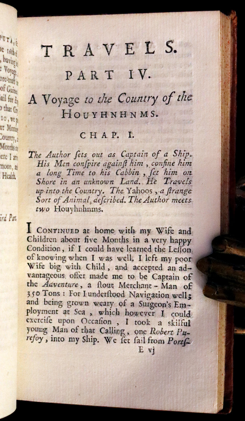 1779 Rare Book set - Gulliver's Travels Into Several Remote Nations of the World by Jonathan Swift.