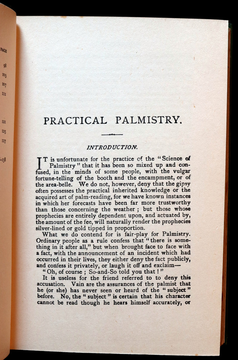 1910 Scarce CHIROMANCY Book - Practical Palmistry, Treatise on Chirosophy by Henry Frith. Illustrated.
