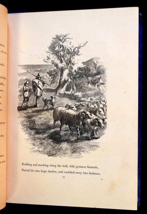 1856 Rare Victorian Book - EVANGELINE, A tale of Acadie by Henry Wadsworth Longfellow. Illustrated.