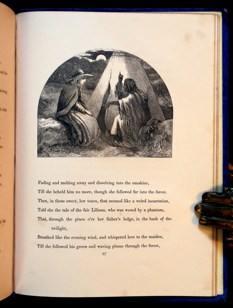 1856 Rare Victorian Book - EVANGELINE, A tale of Acadie by Henry Wadsworth Longfellow. Illustrated.