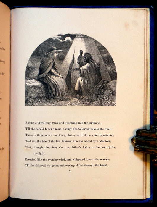 1856 Rare Victorian Book - EVANGELINE, A tale of Acadie by Henry Wadsworth Longfellow. Illustrated.