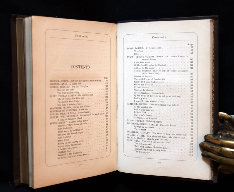 1884 Rare poetry Book - Flowers of Poetry. A Selection of English Poems by Dr. Heinrich Lüdecking. Illustrated.