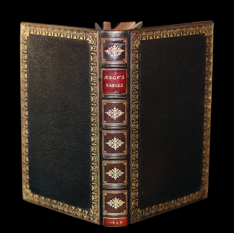 1848 Rare First Edition bound by Bayntun - AESOP'S FABLES illustrated by John TENNIEL.