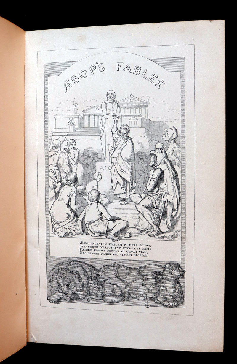 1848 Rare First Edition bound by Bayntun - AESOP'S FABLES illustrated by John TENNIEL.