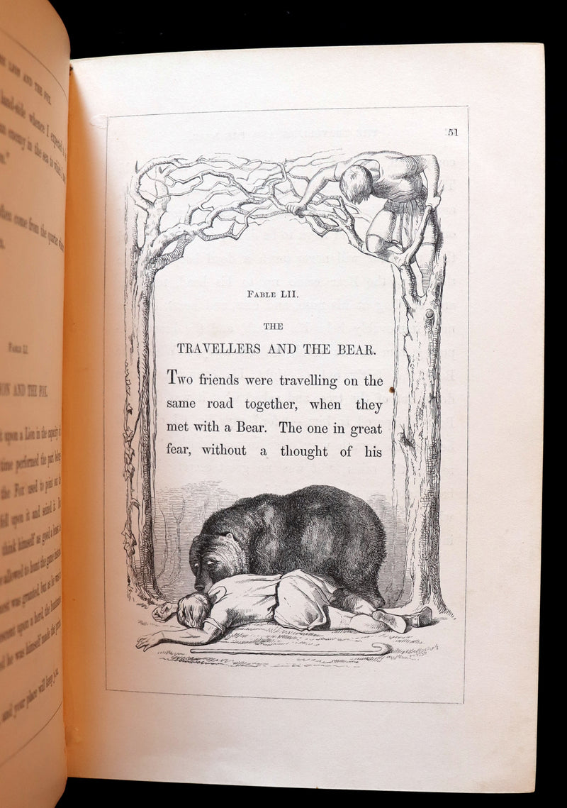 1848 Rare First Edition bound by Bayntun - AESOP'S FABLES illustrated by John TENNIEL.