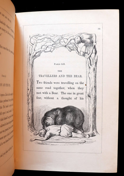 1848 Rare First Edition bound by Bayntun - AESOP'S FABLES illustrated by John TENNIEL.