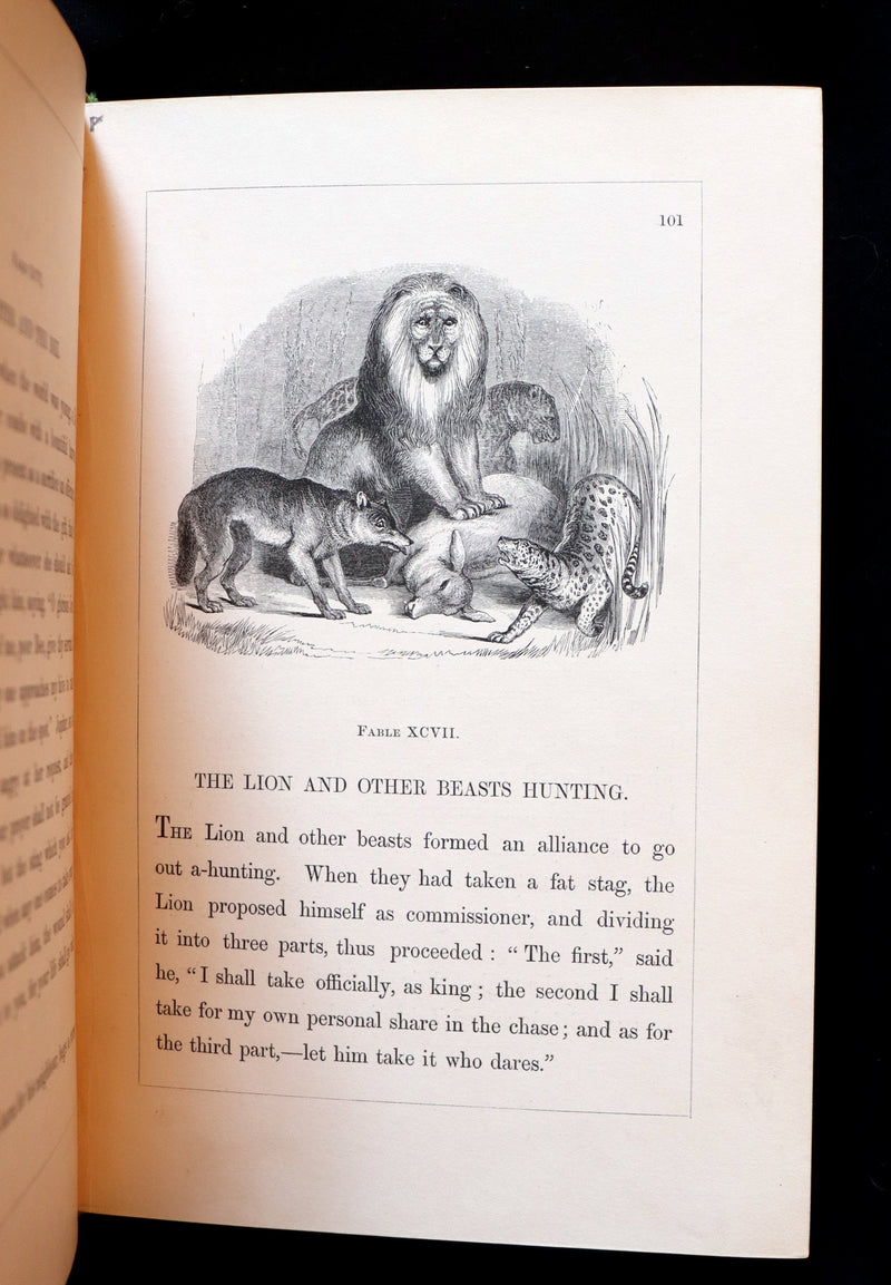 1848 Rare First Edition bound by Bayntun - AESOP'S FABLES illustrated by John TENNIEL.