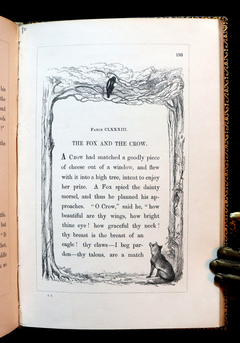1848 Rare First Edition bound by Bayntun - AESOP'S FABLES illustrated by John TENNIEL.