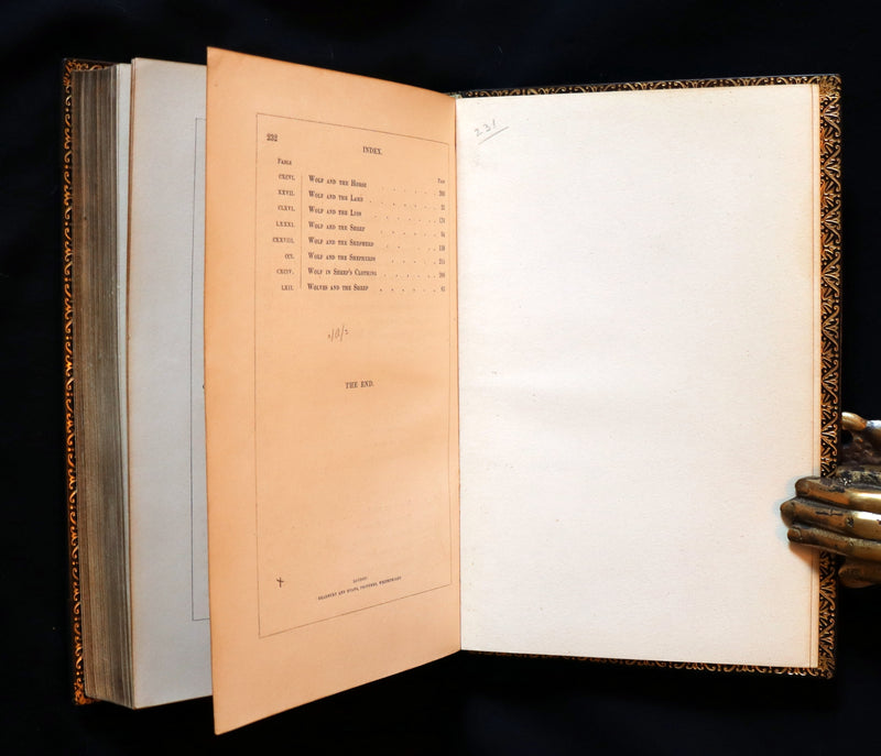 1848 Rare First Edition bound by Bayntun - AESOP'S FABLES illustrated by John TENNIEL.