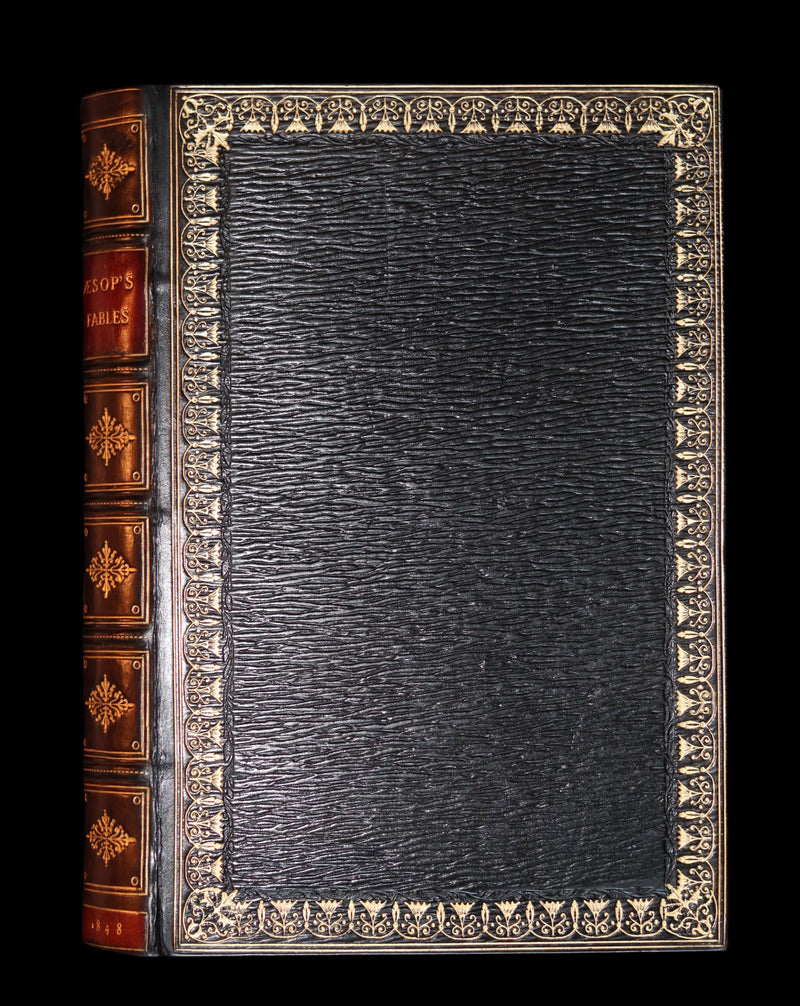 1848 Rare First Edition bound by Bayntun - AESOP'S FABLES illustrated by John TENNIEL.