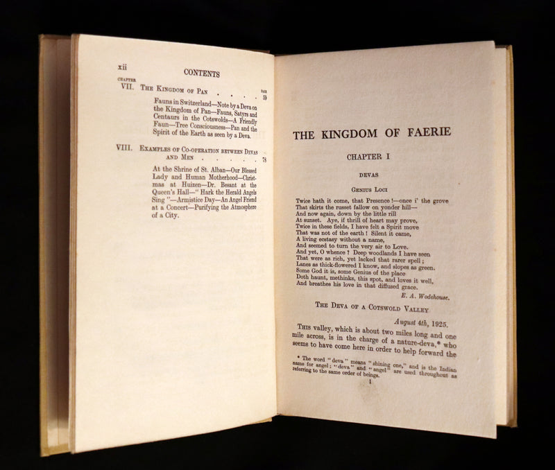 1927 Rare First Edition - THE KINGDOM OF FAERIE (Fairies) by Geoffrey Hodson. Sylphs, Gnome, Deva, Brownies, Mannikins,...