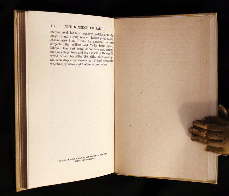 1927 Rare First Edition - THE KINGDOM OF FAERIE (Fairies) by Geoffrey Hodson. Sylphs, Gnome, Deva, Brownies, Mannikins,...