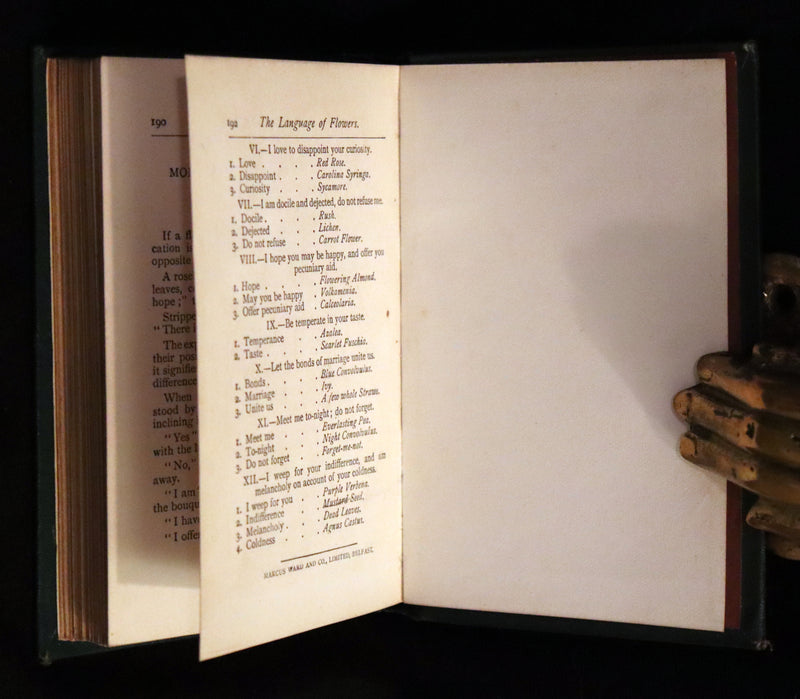 1886 Rare Floriography Book ~ The Language and Poetry of Flowers. Illustrated.