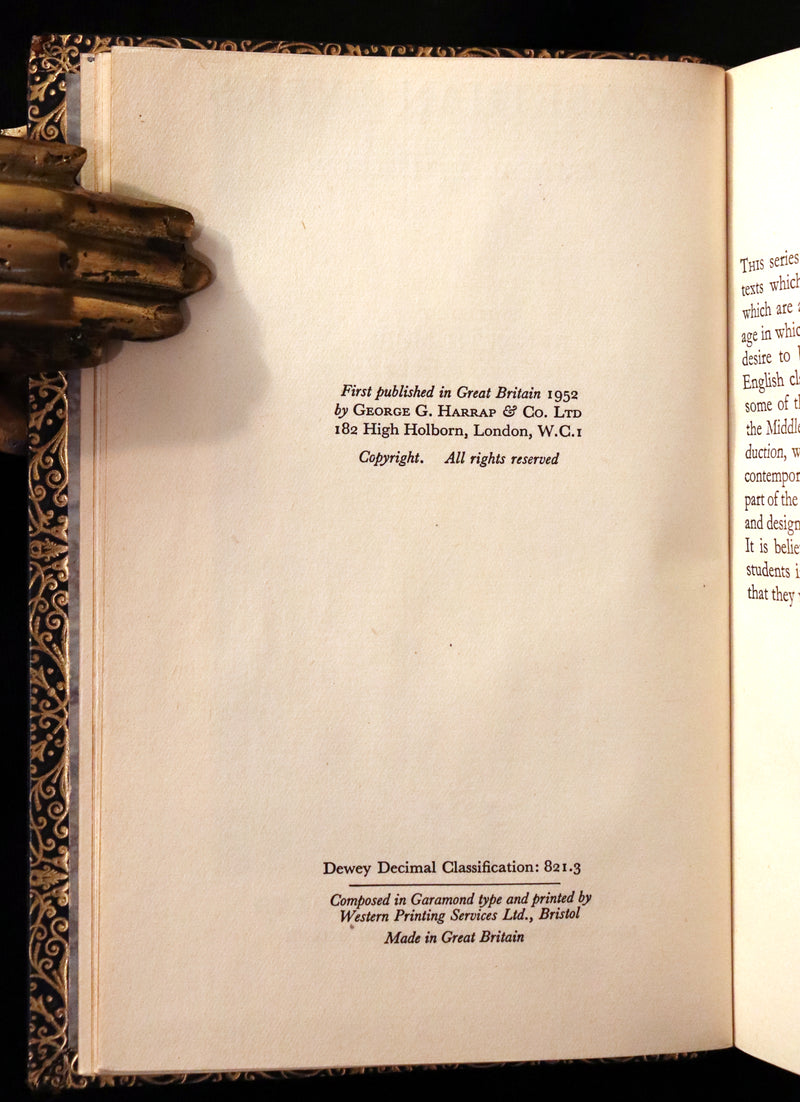 1952 First Edition bound by Bayntun - Elizabethan Lyrics, Lutanist, Plays & Masques Songs.