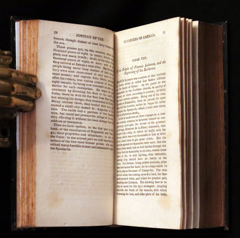 1810 Scarce Book - HISTORY OF THE BUCANIERS (BUCCANIERS) OF AMERICA, PIRATES.