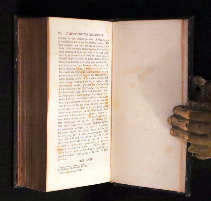 1810 Scarce Book - HISTORY OF THE BUCANIERS (BUCCANIERS) OF AMERICA, PIRATES.