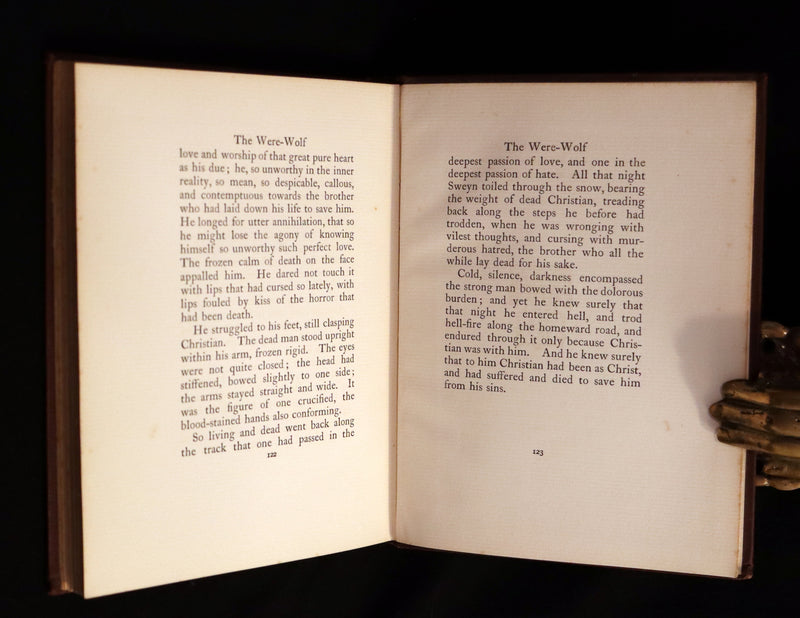1896 Rare First Edition Book on Werewolves - THE WERE-WOLF by Clemence Housman. Illustrated.