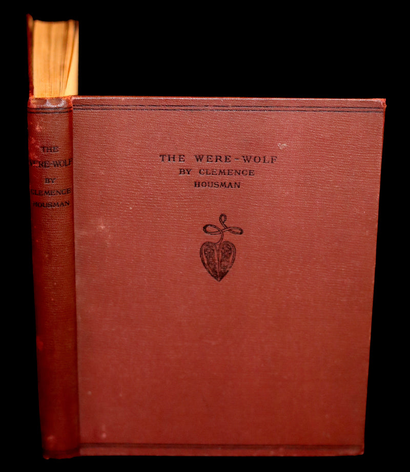 1896 Rare First Edition Book on Werewolves - THE WERE-WOLF by Clemence Housman. Illustrated.