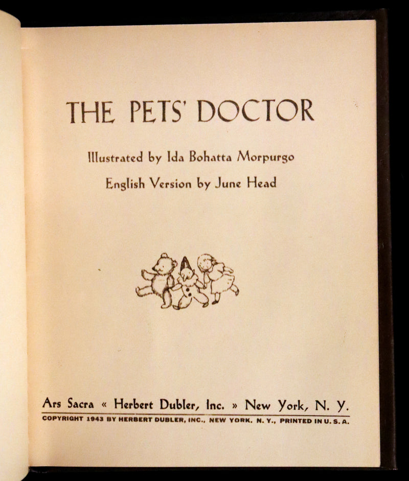 1943 Scarce First English Edition - The PET'S DOCTOR illustrated by Ida Bohatta Morpurgo.