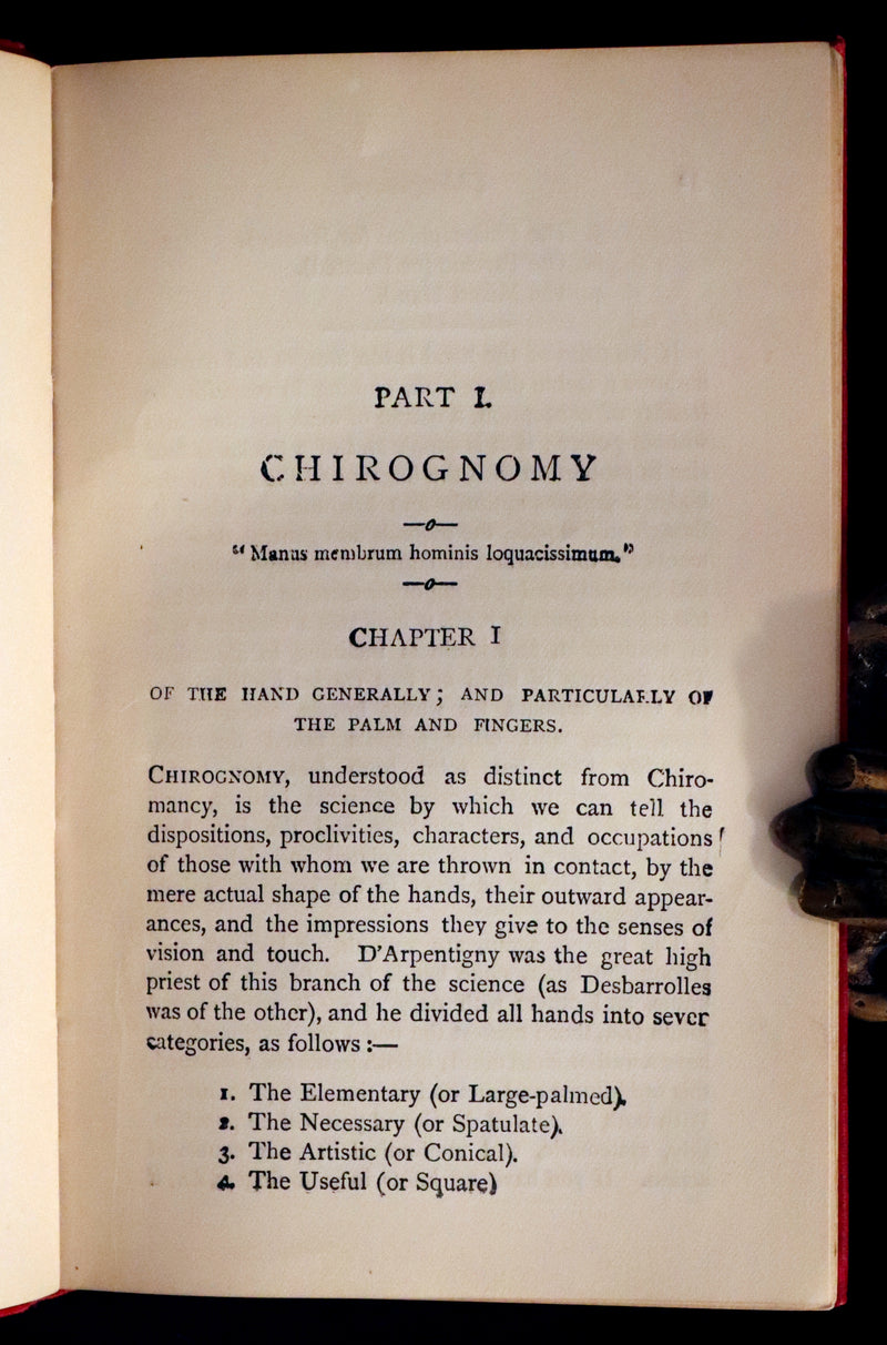 1900 Scarce CHIROMANCY Book -  The Science of Palmistry by Henry Frith. Illustrated.