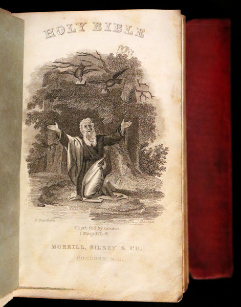 1841 Scarce Pocket Book - Concord, New Hampshire - HOLY BIBLE - Old & New Testament.