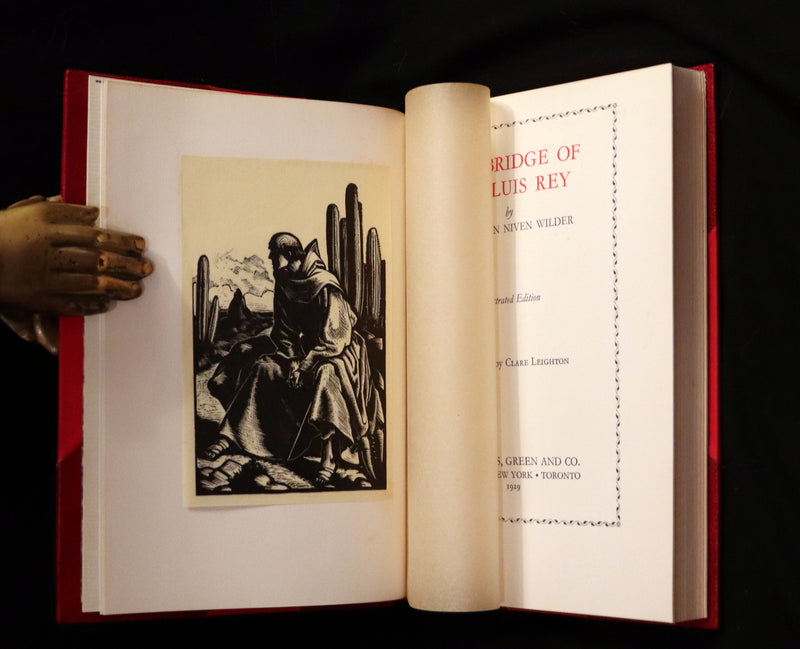 1929 Rare 1stED bound by Bayntun - The Bridge of San Luis Rey illustrated by Clare Leighton.