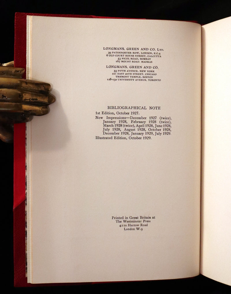1929 Rare 1stED bound by Bayntun - The Bridge of San Luis Rey illustrated by Clare Leighton.