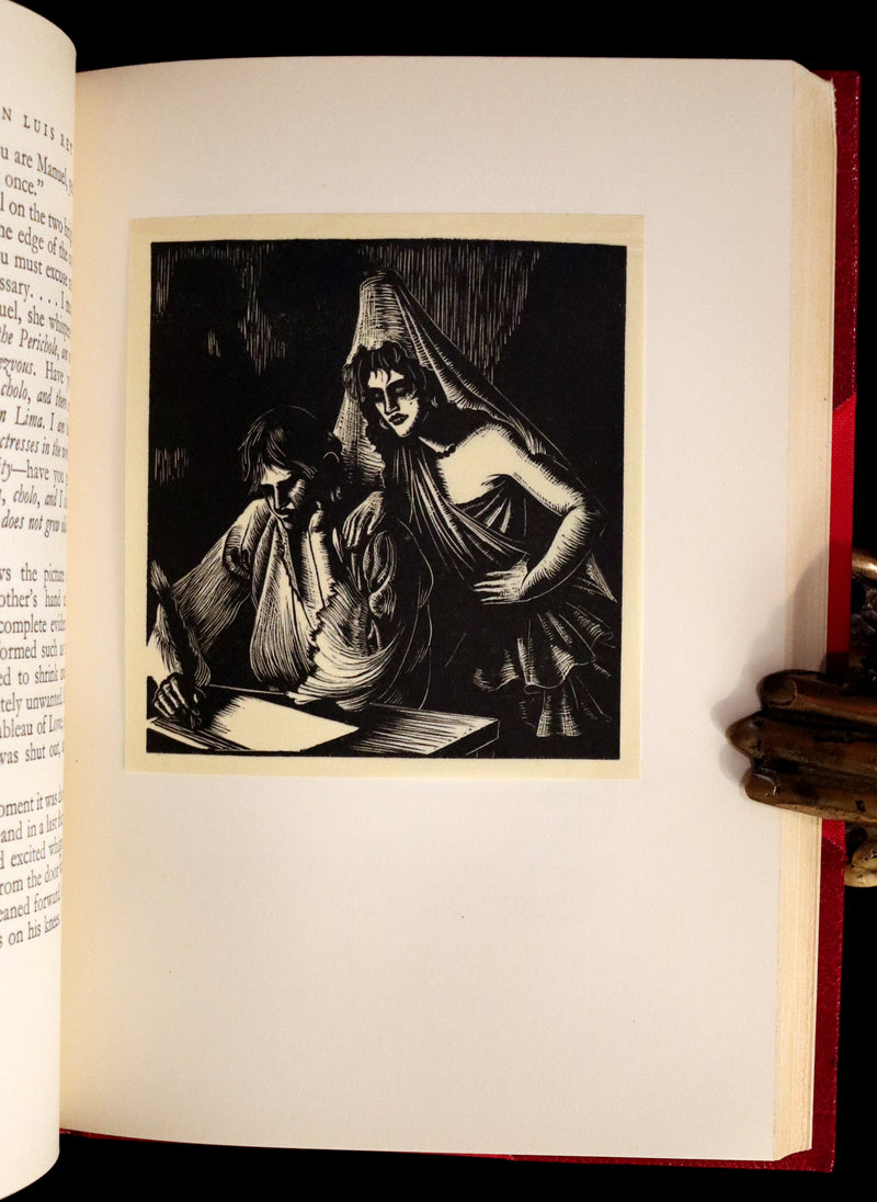 1929 Rare 1stED bound by Bayntun - The Bridge of San Luis Rey illustrated by Clare Leighton.