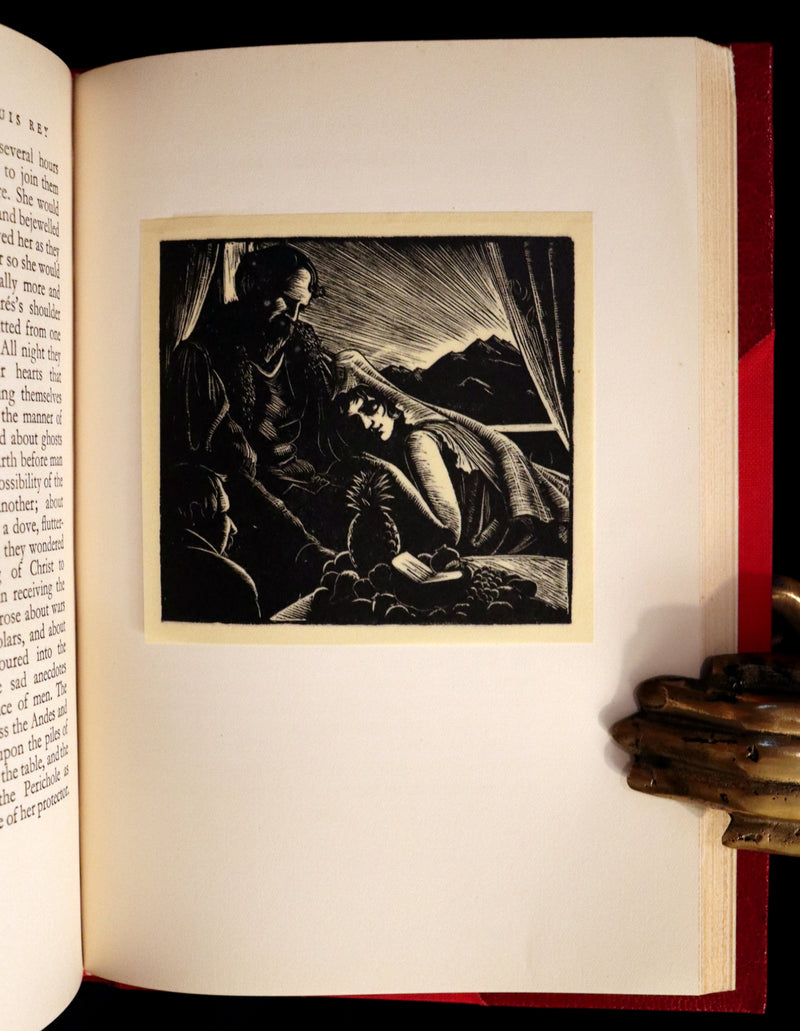 1929 Rare 1stED bound by Bayntun - The Bridge of San Luis Rey illustrated by Clare Leighton.