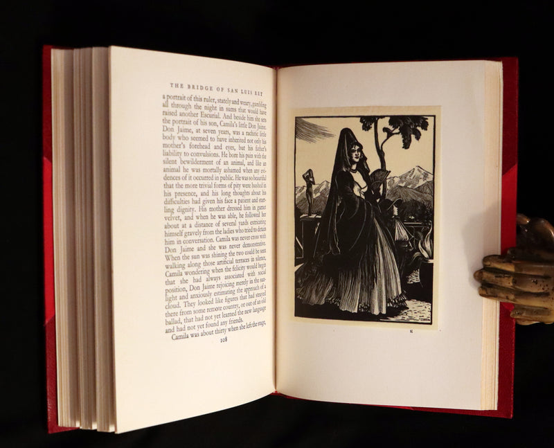 1929 Rare 1stED bound by Bayntun - The Bridge of San Luis Rey illustrated by Clare Leighton.