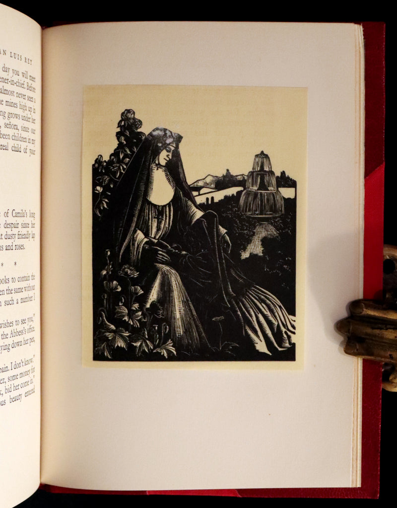 1929 Rare 1stED bound by Bayntun - The Bridge of San Luis Rey illustrated by Clare Leighton.