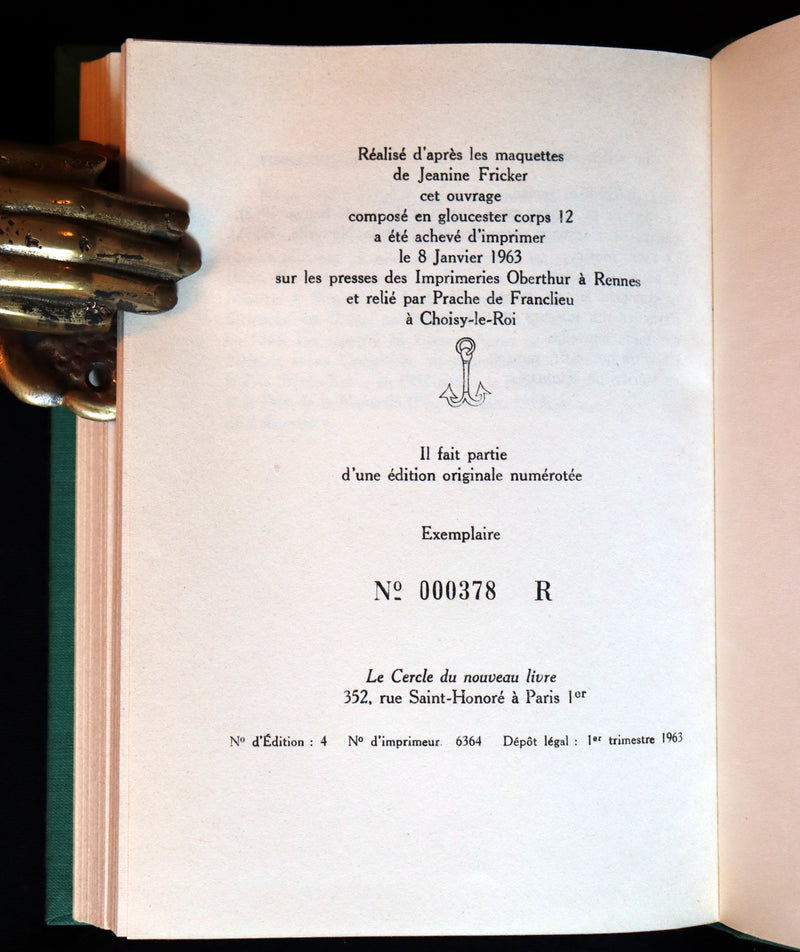 1963 Rare First Limited Edition #378- La Planète des Singes (The Planet of the Apes) by Pierre Boulle.