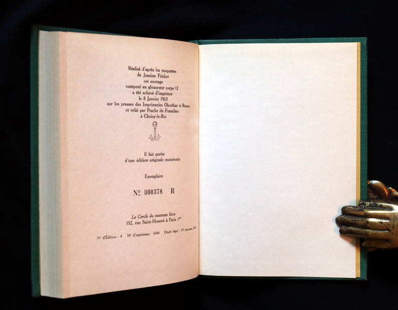 1963 Rare First Limited Edition #378- La Planète des Singes (The Planet of the Apes) by Pierre Boulle.