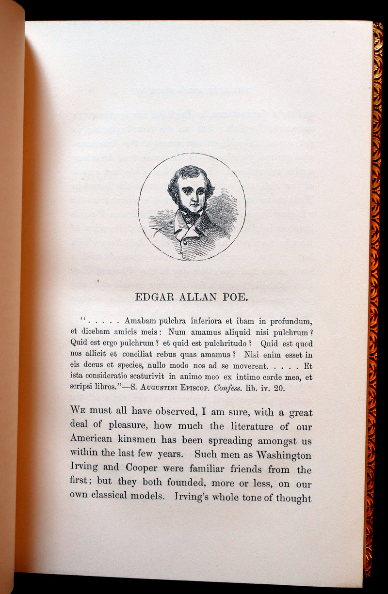 1852 Fine Bayntun Binding - The Poetical Works of EDGAR ALLAN POE. Illustrated.