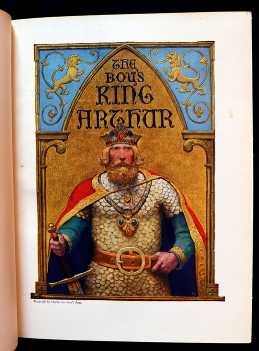 1926 Rare Book - The Boy's King Arthur and His Knights of the Round Table illustrated by N. C. Wyeth.