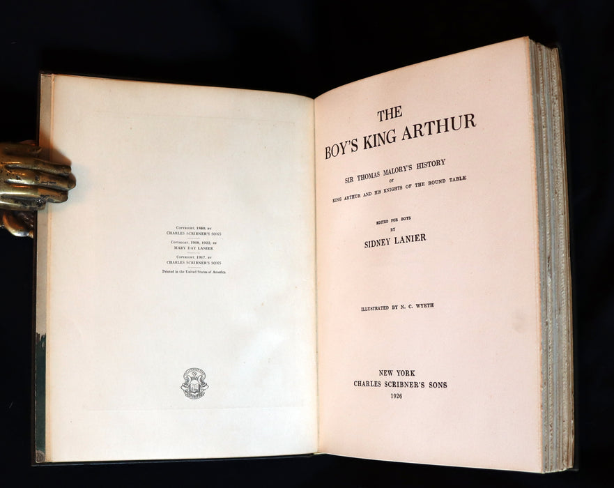 1926 Rare Book - The Boy's King Arthur and His Knights of the Round Table illustrated by N. C. Wyeth.