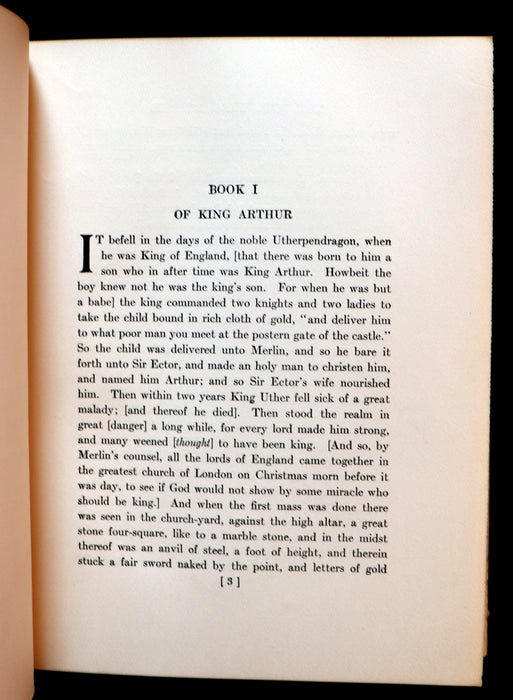 1926 Rare Book - The Boy's King Arthur and His Knights of the Round Table illustrated by N. C. Wyeth.