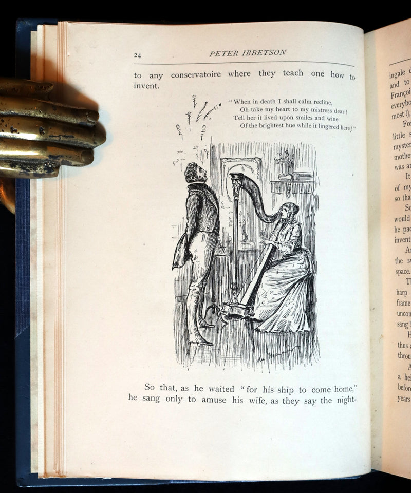 1892 First Edition - Peter Ibbetson, A strange tale of Communication through Dreams by George Du Maurier.