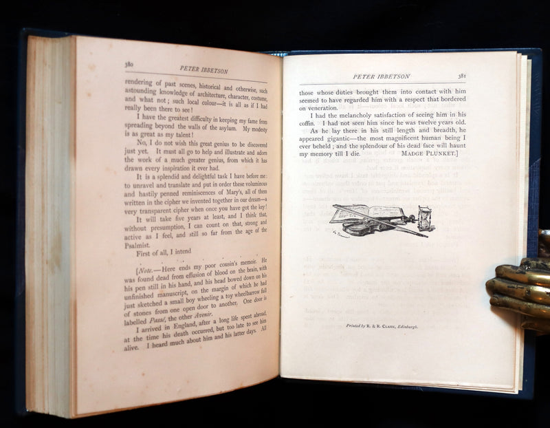 1892 First Edition - Peter Ibbetson, A strange tale of Communication through Dreams by George Du Maurier.