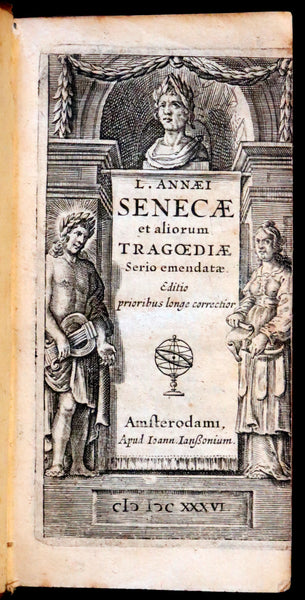 1636 Rare Latin Book - SENECA - L. Annæi Senecæ - Tragedies - Oedipus, Hercules Furens, Thyestes, etc.