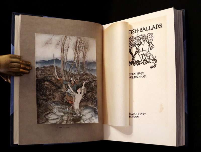 1919 Rare First Edition illustrated by Rackham - Some British Ballads in a beautiful binding.
