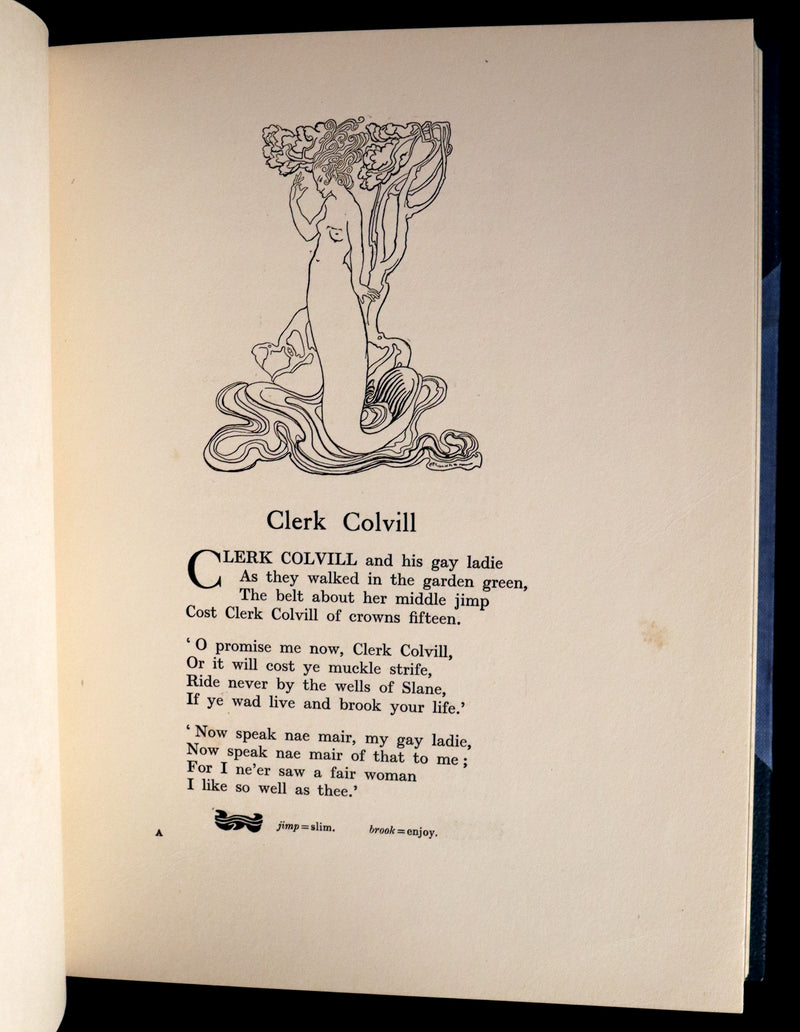 1919 Rare First Edition illustrated by Rackham - Some British Ballads in a beautiful binding.