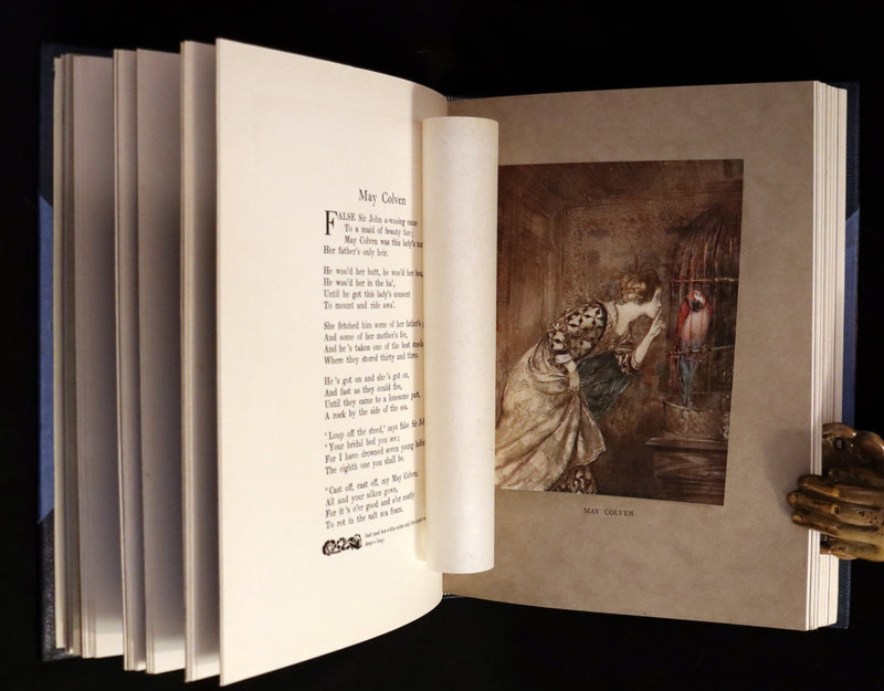 1919 Rare First Edition illustrated by Rackham - Some British Ballads in a beautiful binding.