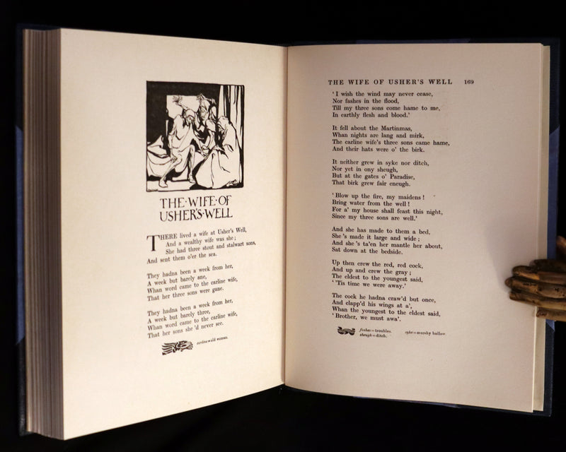 1919 Rare First Edition illustrated by Rackham - Some British Ballads in a beautiful binding.